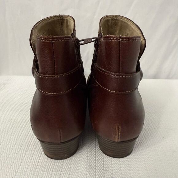 Taos Boots Women’s 7 Ultimo Brown Leather Studded Ankle Booties Boho Western - Picture 5 of 13